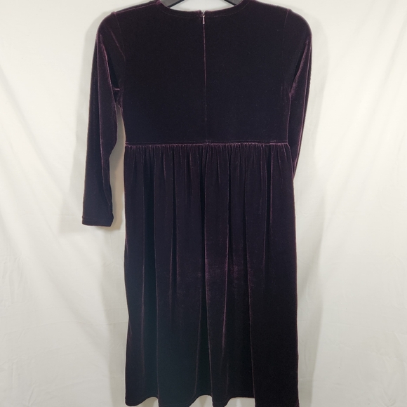 new moves velvet empire waist dark fairy midi dress womens sz 10 burgundy y2k 90 - Picture 3 of 9